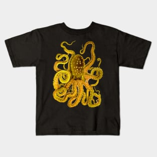 Yellow Octopus Kids T-Shirt